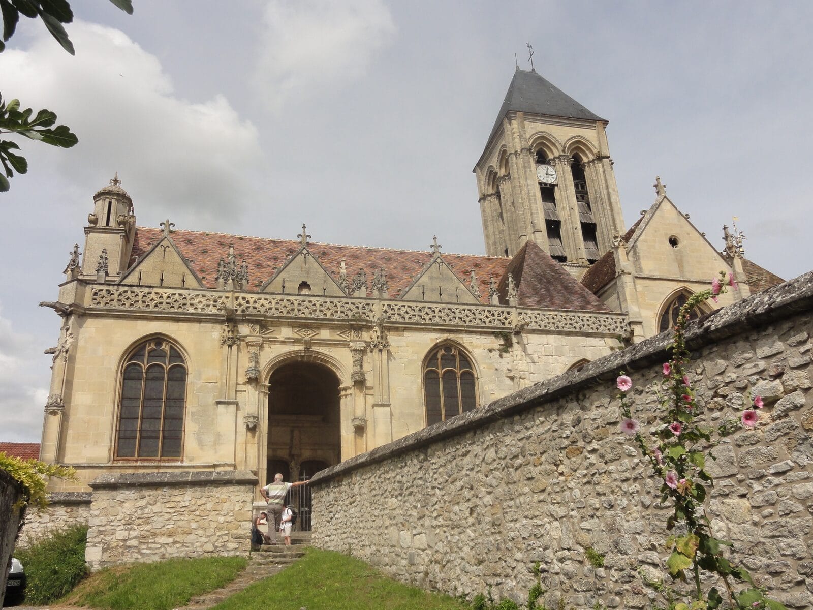 Vue de Vétheuil et de son église Notre-Dame depuis la Seine, Val-d'Oise